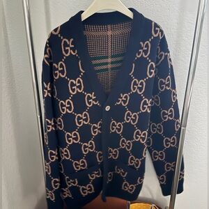 Gucci Heavyweight Double-Sided Knit Cardigan Jacket | Substantial and Very Thick